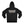 Black casual hoodie - back print
