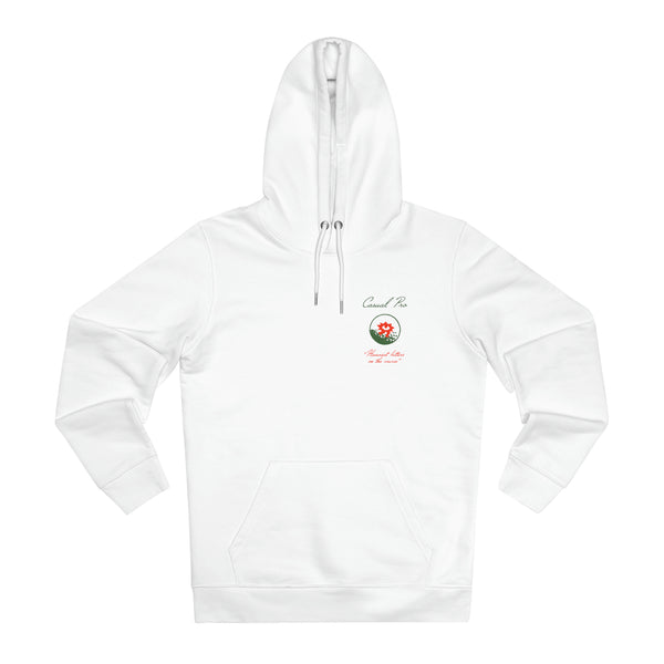 White Golf Hoodie with front chest print 