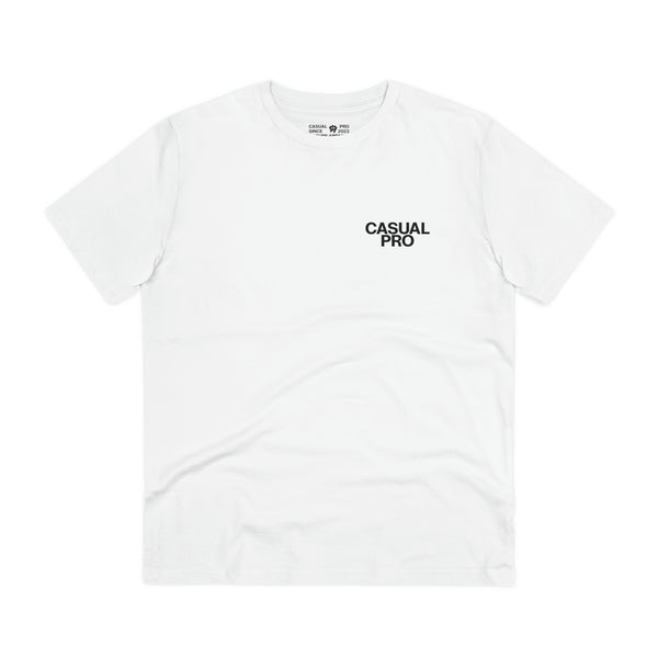 White casual T-shirt with front print  