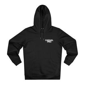 Black casual hoodie - front print