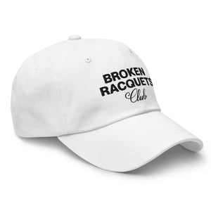 White tennis dad hat - embroidered Casual Pro logo 