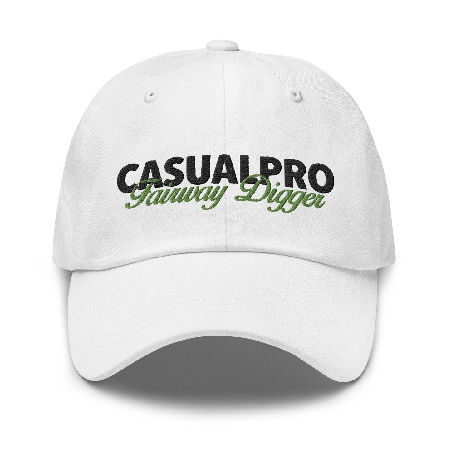 Fairway Digger - White Dad hat - CasualPro