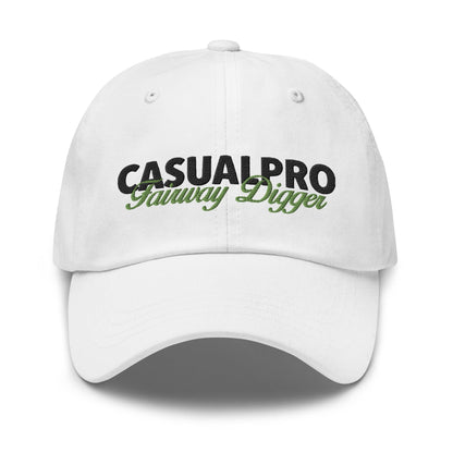Fairway Digger - White Dad hat - CasualPro
