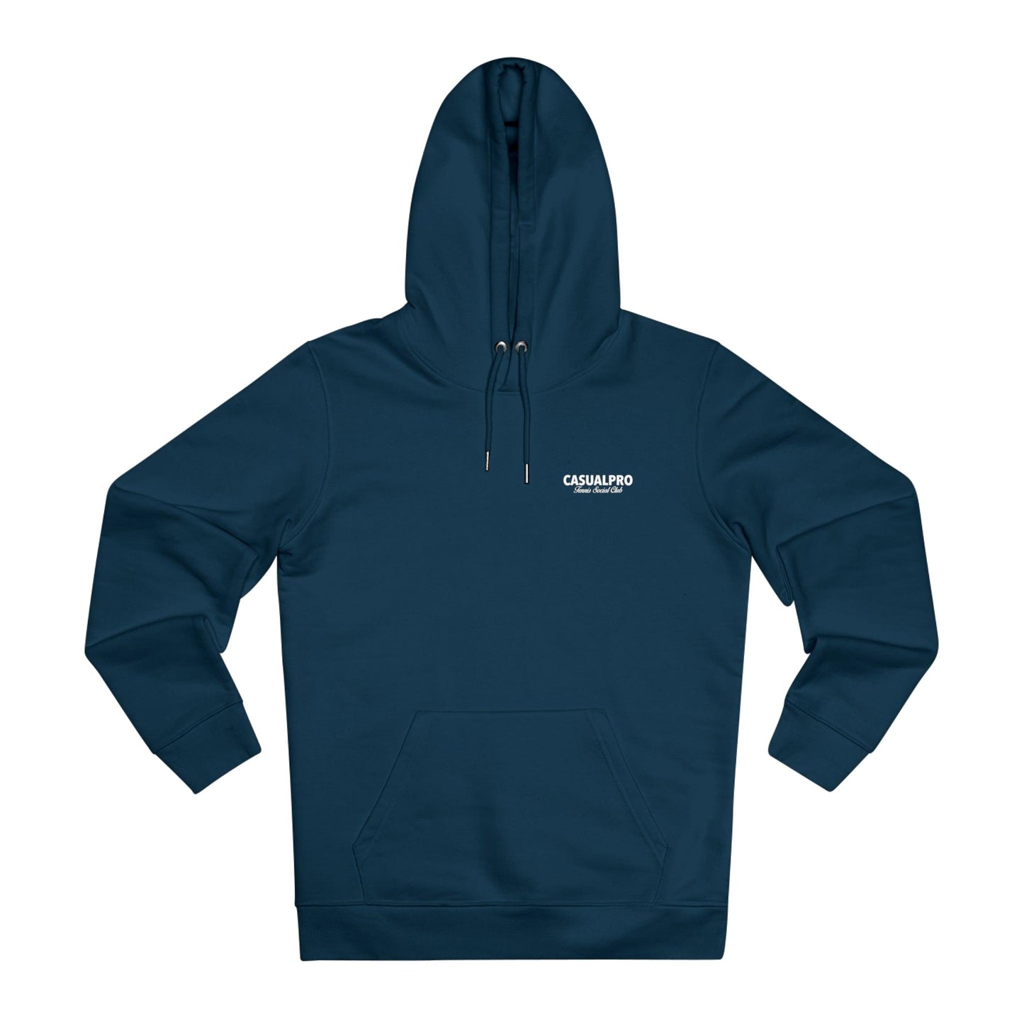 Blue hoodie with print on the front